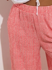 Yours Curve Red Crinkle Midaxi Culottes - Image 4 of 5