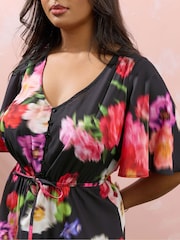 Yours Curve Angel Sleeve Tiered Dress - Изображение 4 из 5