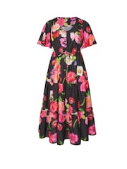 Yours Curve Angel Sleeve Tiered Dress - Изображение 5 из 5