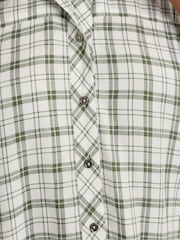 Yours Curve Green Short Sleeve Check Shirt - Image 4 of 5