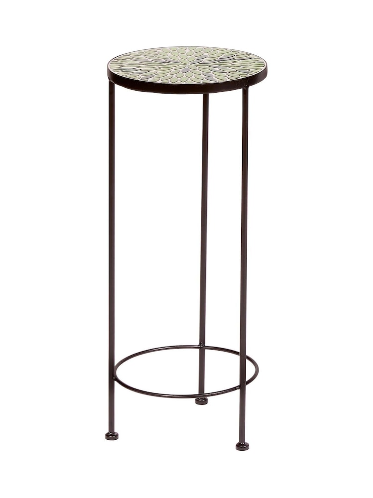 Premier Decorations Ltd Set of 3 Green Leaf Tile Dordogne Plant Stands - Image 2 of 2