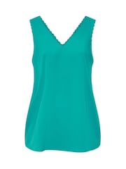 Yours Curve Green Scallop Edge Cami - Image 5 of 5