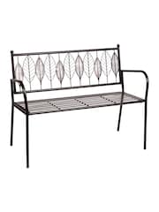 Premier Decorations Ltd Black and Rustic Brown Arboretum Garden Bench - Image 1 of 2