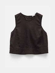 Hush Black Chrome Vera Linen Blend Shell Top - Image 6 of 6