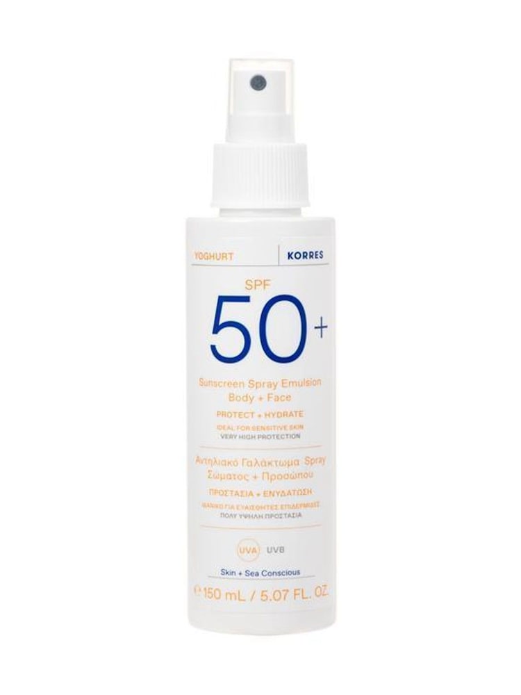 Korres Yoghurt Spray Emulsion Body + Face Sunscreen SPF50+ 150ml - Image 1 of 5