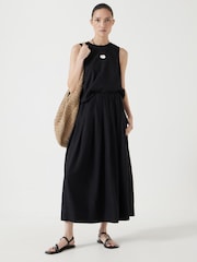 Hush Black Blend Petunia Wide Leg Skirts - Image 1 of 5