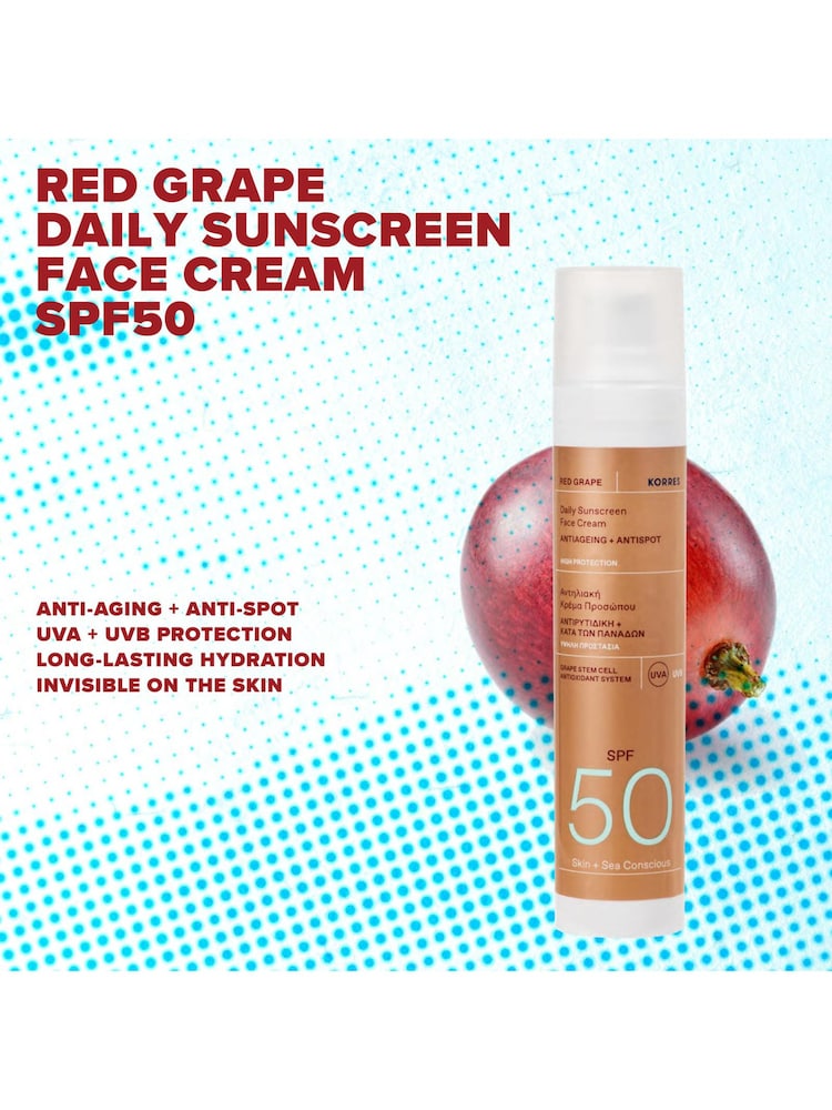 Korres Grape Face Sunscreen SPF50 50ml - Image 2 of 4