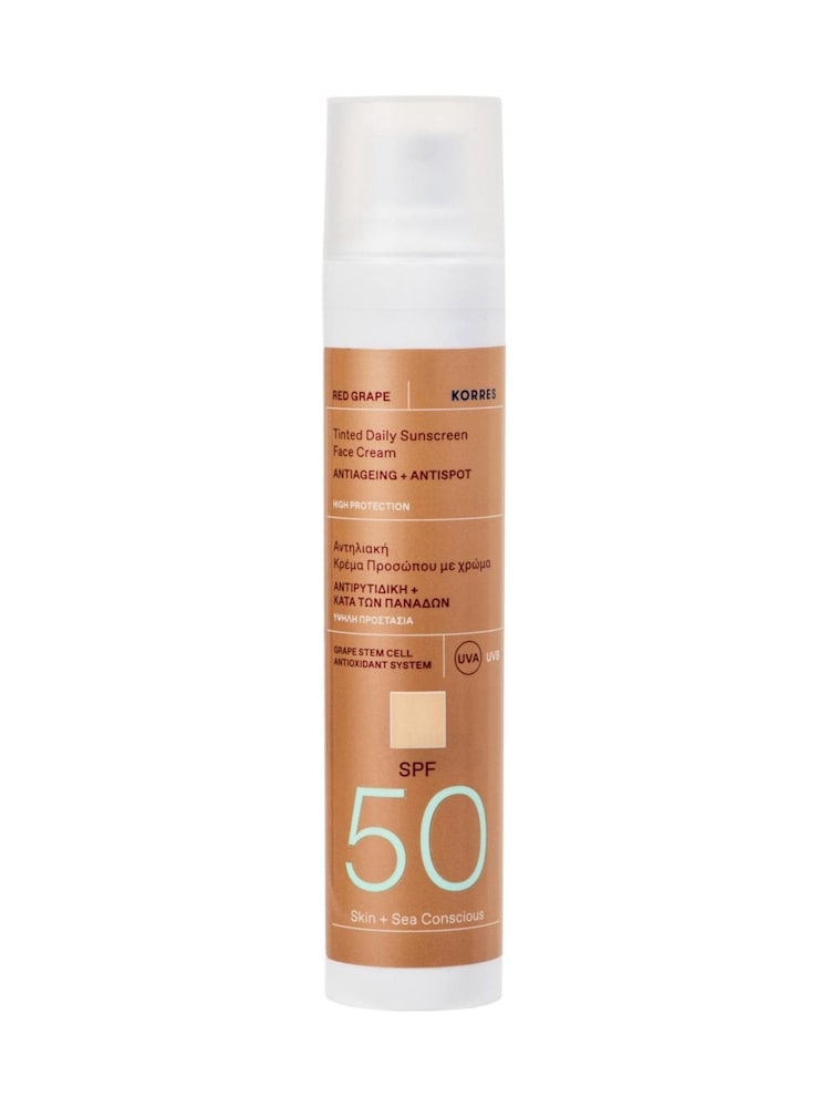 Korres Grape Face Sunscreen Tinted SPF50 50ml - Image 1 of 5