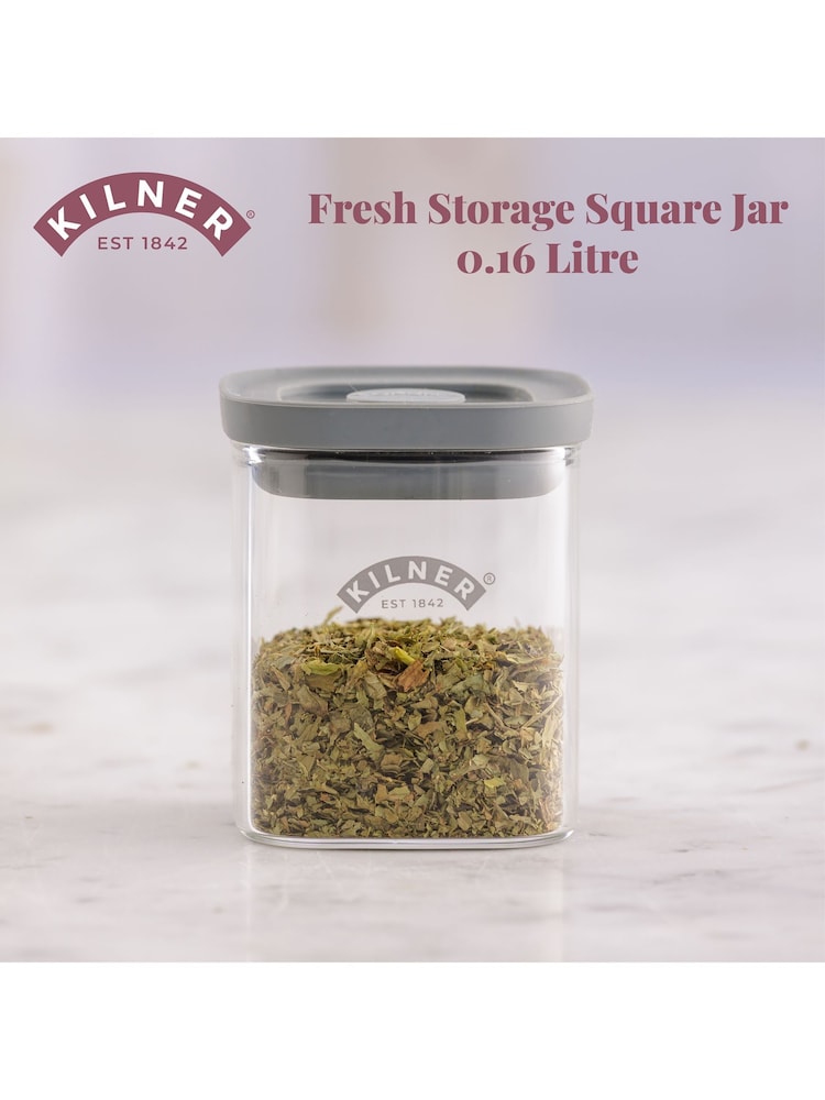 Kilner Set of 6 Clear Fresh Storage Spice Jar 160ml - Image 2 of 6