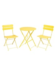 Premier Decorations Ltd Yellow 2 Seater Metal Bistro 2 Seater Set - Image 1 of 3