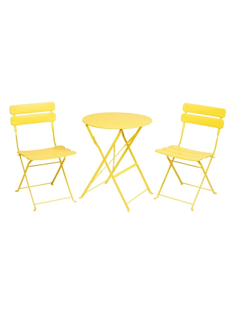 Premier Decorations Ltd Yellow 2 Seater Metal Bistro 2 Seater Set - Image 1 of 3