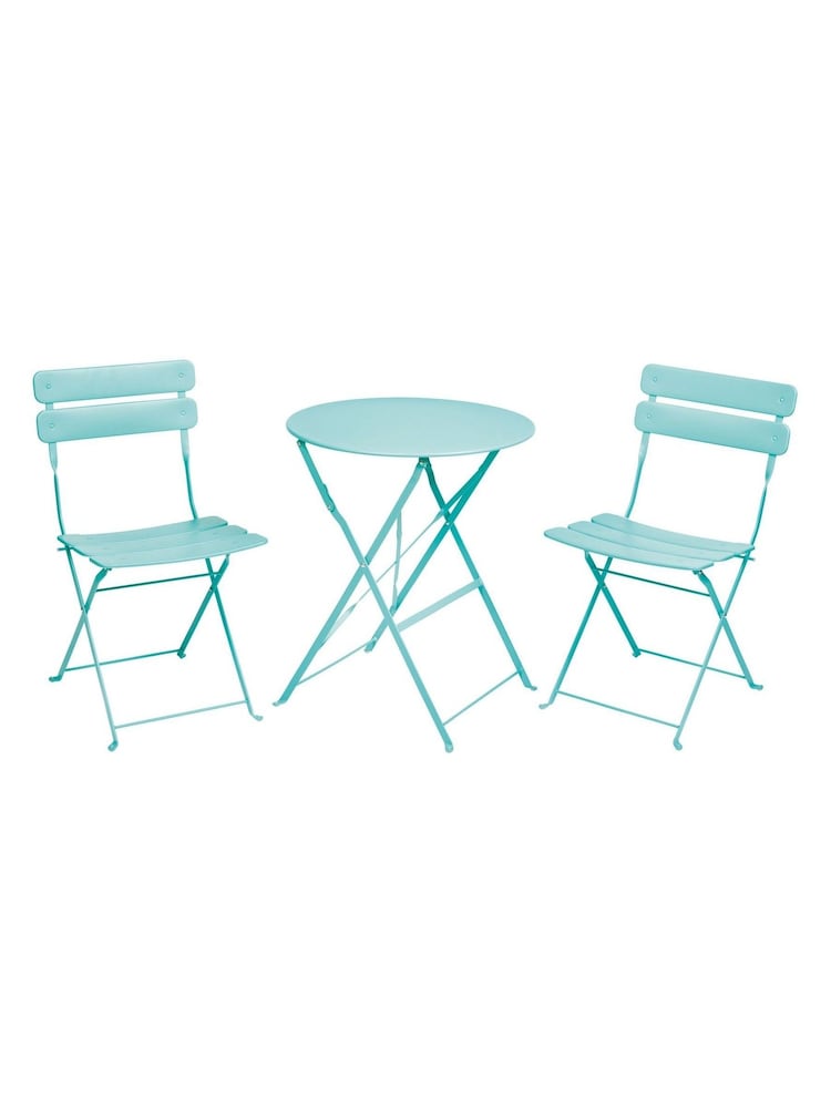 Premier Decorations Ltd Aqua 2 Seater Metal Bistro 2 Seater Set - Image 1 of 3