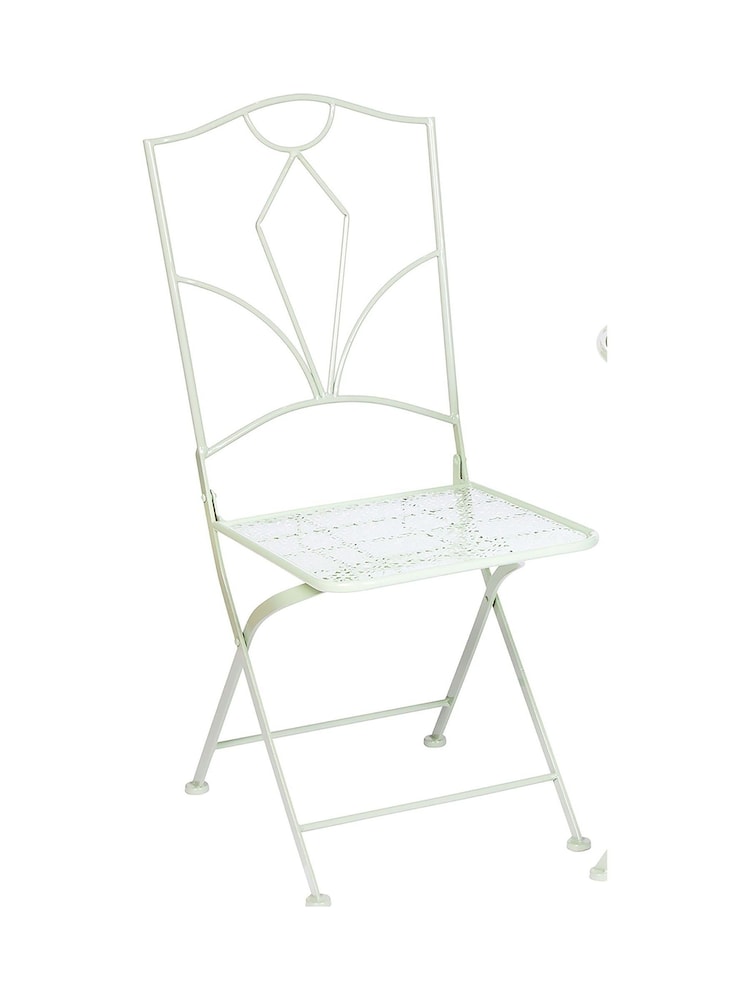 Premier Decorations Ltd Sage Green 2 Seater Metal Bistro Set - Image 2 of 3