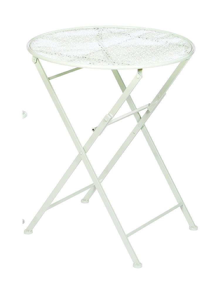 Premier Decorations Ltd Sage Green 2 Seater Metal Bistro Set - Image 3 of 3