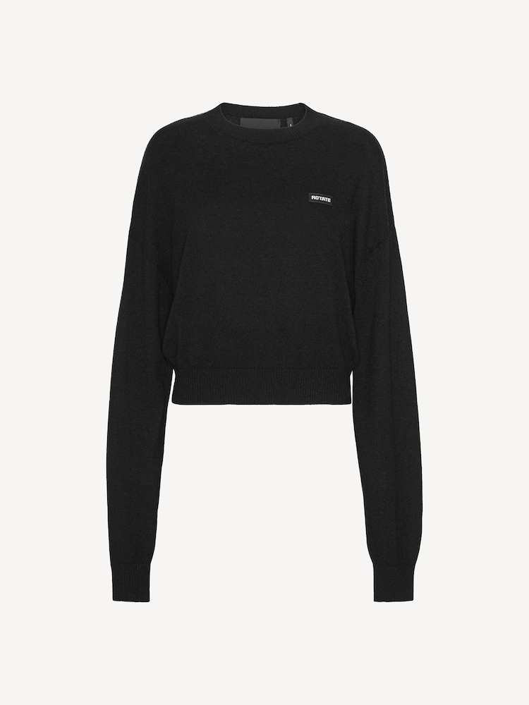 Rotate Black Basic Crewneck Sweater - Image 1 of 2