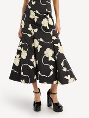 Rotate Black 3D Flower Midi Dress - Image 3 of 6