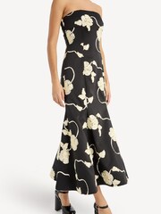 Rotate Black 3D Flower Midi Dress - Image 4 of 6