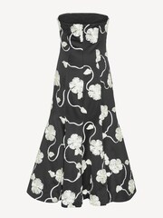 Rotate Black 3D Flower Midi Dress - Image 6 of 6