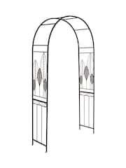 Premier Decorations Ltd Black and Rustic Brown Arboretum Garden Arch - Image 1 of 2