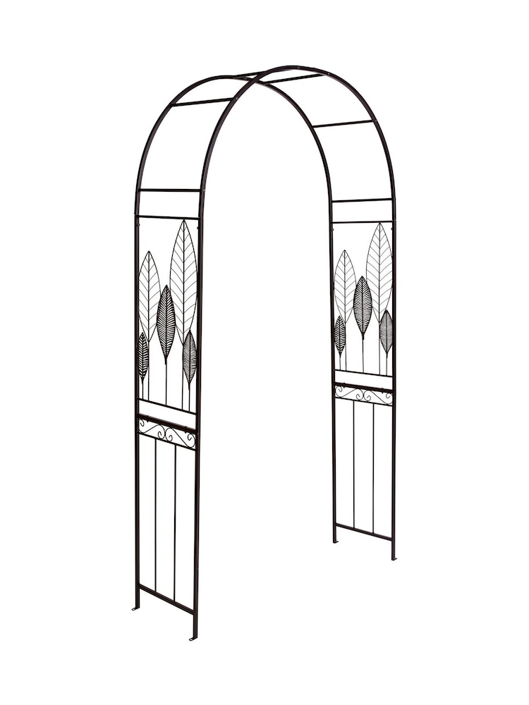 Premier Decorations Ltd Black and Rustic Brown Arboretum Garden Arch - Image 1 of 2