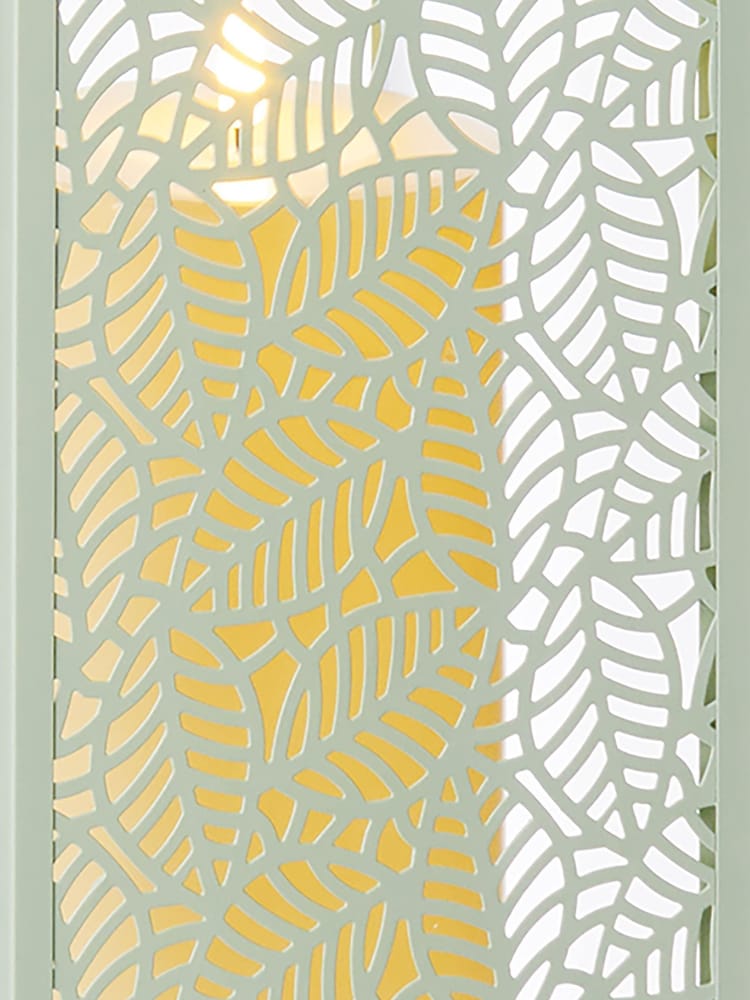 Premier Decorations Ltd Sage Green Metal and Glass Lantern - Image 2 of 2