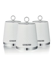 Swan Set of 3 White Elegance Canisters - Image 1 of 11