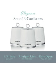 Swan Set of 3 White Elegance Canisters - Image 2 of 11