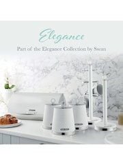 Swan Set of 3 White Elegance Canisters - Image 8 of 11