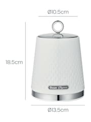 Swan Set of 3 White Elegance Canisters - Image 9 of 11