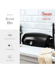 Swan Set of 3 Black Townhouse Bread Bin - Image 2 of 9