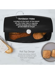 Swan Set of 3 Black Townhouse Bread Bin - Image 4 of 9