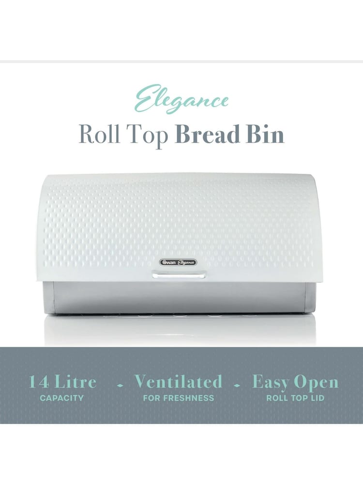 Swan Set of 3 White Townhouse Bread Bin - Image 2 of 11