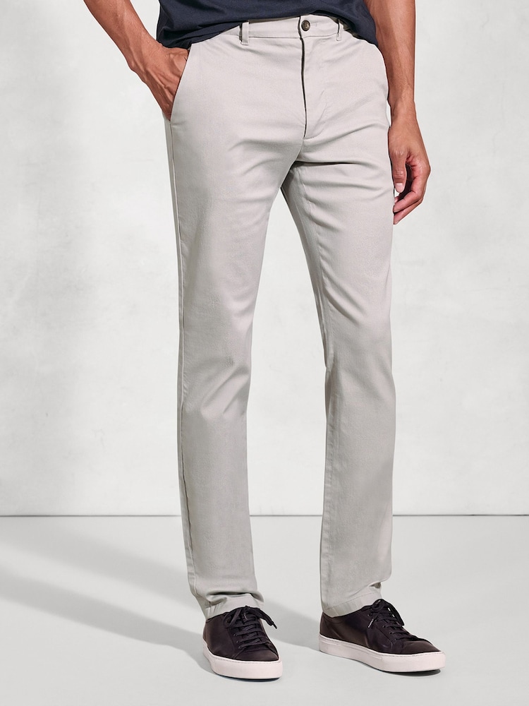 Brook Taverner Grey Sateen Stretch Trousers - Image 1 of 2