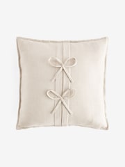Laura Ashley Natural Sasha Bow Cushion - Image 3 of 4