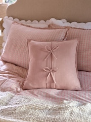 Laura Ashley Pink Sasha Bow Cushion - Image 1 of 2