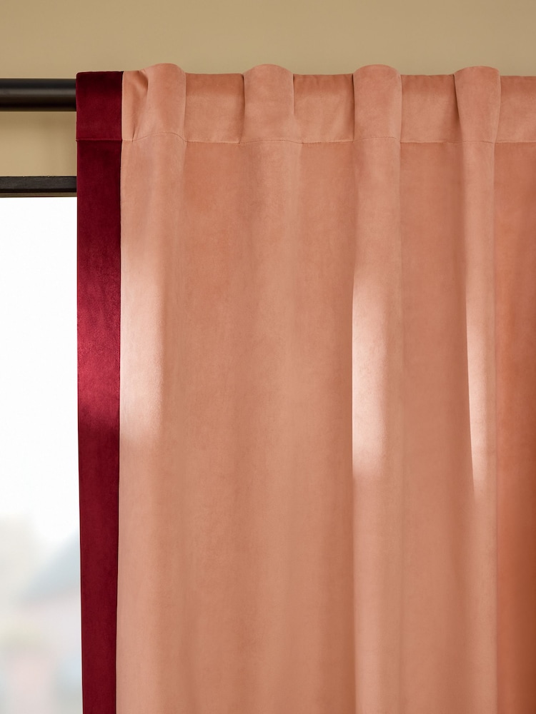 MADE.COM Audley kontrastgardiner med dolda flikar - Bild 3 av 3