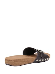 FitFlop iQushion Adjustable Buckle Brown Slides - Image 3 of 4