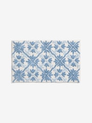 Blue Geo Tile Bath Mat - Image 3 of 3
