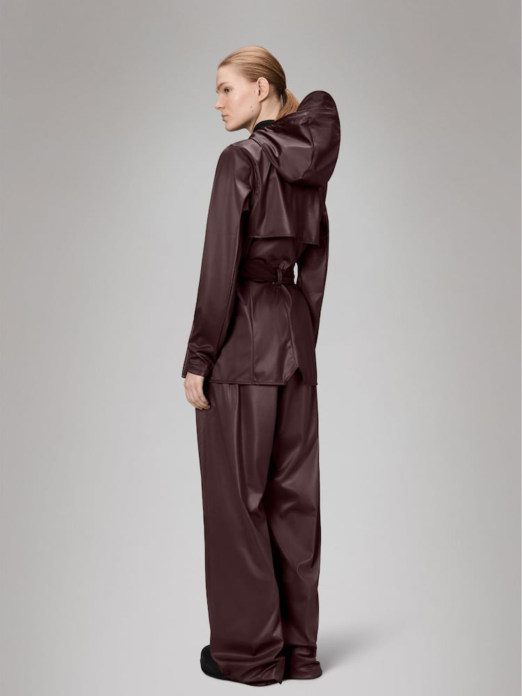 Rains Red Waterproof Curve Short Jacket - Image 2 of 4