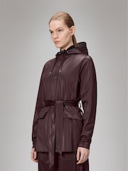 Rains Red Waterproof Curve Short Jacket - Image 3 of 4