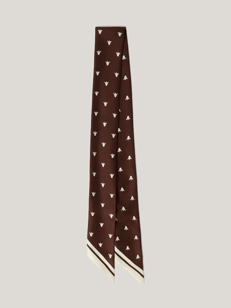 Jigsaw Red Tulip Block Narrow Scarf - Image 1 of 4