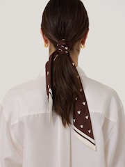Jigsaw Red Tulip Block Narrow Scarf - Image 3 of 4
