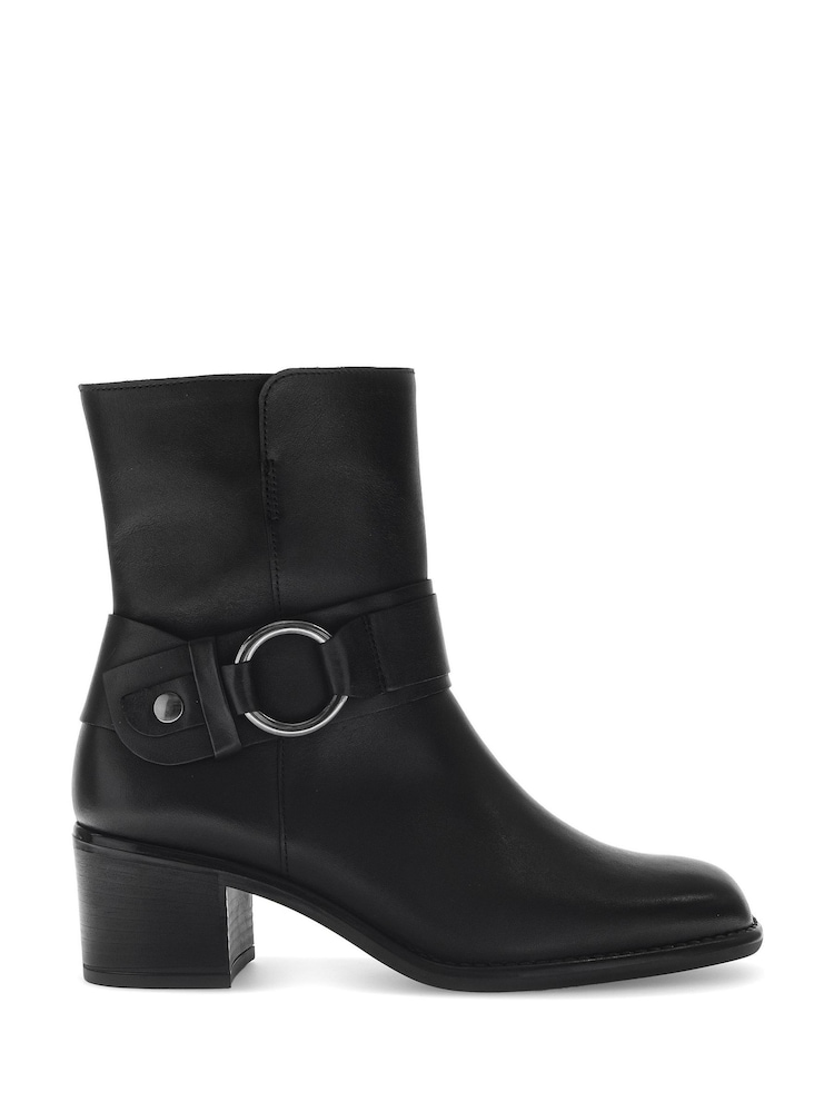 Gabor Easel Leather Black Boots - Image 1 of 5 Gabor Easel Leather Black Boots - Image 1 of 5