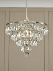 BHS Chrome Elsa Easyfit Ceiling Light - Image 1 of 7