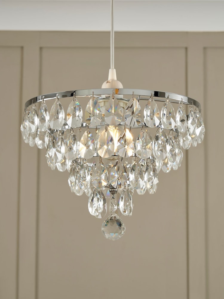 BHS Chrome Elsa Easyfit Ceiling Light - Image 1 of 7