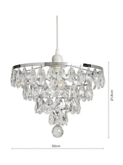 BHS Chrome Elsa Easyfit Ceiling Light - Image 7 of 7