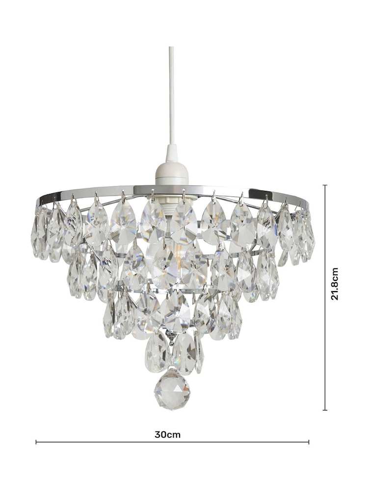 BHS Chrome Elsa Easyfit Ceiling Light - Image 7 of 7