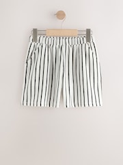 Black/White Stripe Crinkle Shorts (3-16yrs) - Image 1 of 4