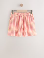 Pink Stripe Crinkle Shorts (3-16yrs) - Image 1 of 3