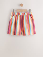 Pink Multi Stripe Crinkle Shorts (3-16yrs) - Image 1 of 4